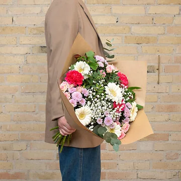 Tak for dig blomsterbuket